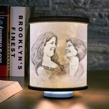 Customised Cylindrical Lamp Gift For Mother's Day