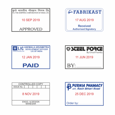 Customised Self Inking Dater Stamps 64x40 mm