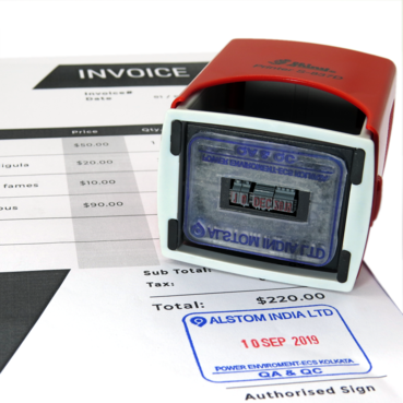 Customised Self Inking Dater Stamps 40x50mm