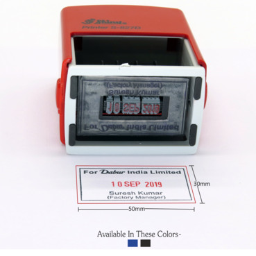 Customised Self Inking Dater Stamps 50x30mm